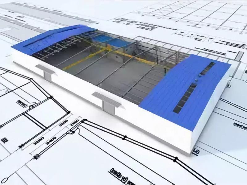 steel frame structure drawing